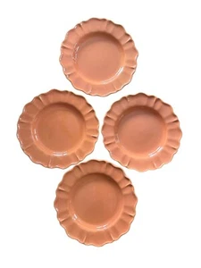 Louçarte Portugal Piatto Smerlato 10,5” D Corallo Arancione Nuovo senza etichette - Foto 1 di 7
