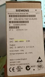Siemens Frequency Converter 6SL3210-1SE12-2UA0 UPS or FedEx - Picture 1 of 1
