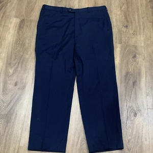Brioni Dress Trousers Pants 38x28 Dark Navy Blue Straight Made In Italy Zip - Picture 1 of 10