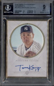2016 Topps Transcendent Autograph Masahiro Tanaka Auto /52 BGS 9