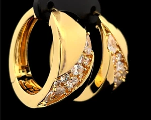 JOYERÍA CAZA CRIOLLA CHAPADA EN ORO AMARILLO CON CIRCONITAS - Imagen 1 de 4