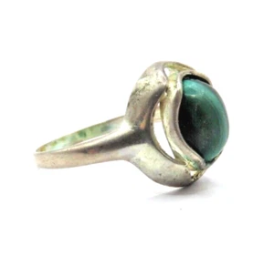Top Designer Ring 925er Silber Malachit 70s Modernist Brutalist Luxury exklusiv - Bild 1 von 6
