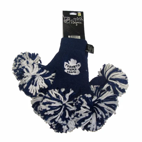 NEW NHL Toronto Maple Leafs Spirit Fingers Fingerz Pom Pom Gloves by Wincraft Cover