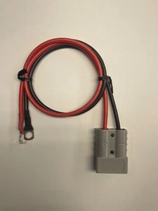 50A Para Anderson Enchufe Gris Con 100Cm Silicona 12Awg Wier Y Terminal 5/16" - Imagen 1 de 1