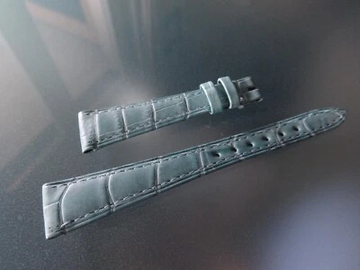 Cocodrilo genuino Patek Philippe vintage OEM. correa turquesa mate 16mm rara Foto 1 de 3