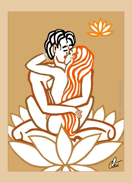 JACQUELINE DITT - Lotus Flower Love - Ess BF ltd.sign.Druck Grafik ger.13x18 cm  - Bild 1 von 3