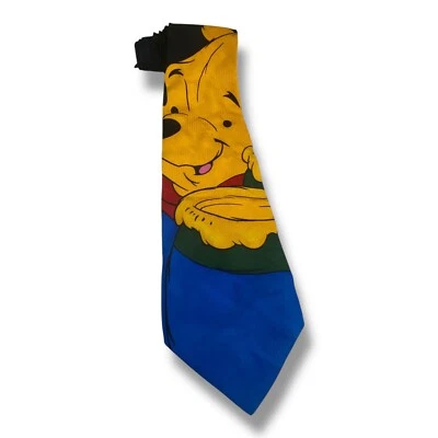 Gravata vintage Disney Winnie The Pooh 100% seda gravata pote de mel gráfico - Imagem 1 de 4