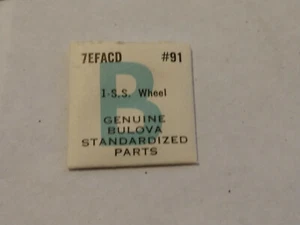 VINTAGE NOS Bulova Model 7EFACD Sweep Second Wheel, Part # 91 - Picture 1 of 2