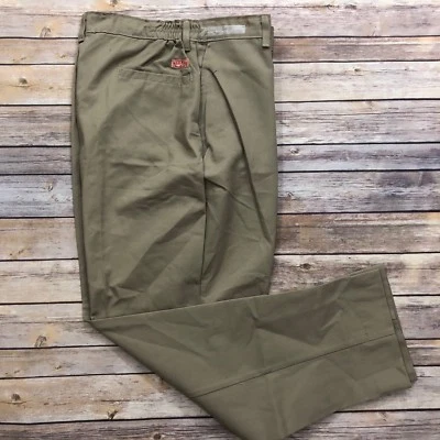  Red Kap Women's Elastic Insert Work Pants 18 x 30 PT61 Khaki / Beige / Tan #89 - Image 1 of 4