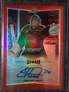 2015-16 Leaf Metal CARTER HART Prismatic RED Signature AUTO #BA-CH1 3/3 WOW! - Picture 1 of 2