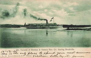 Brockville, Ontario, Canada Postcard Steamer Toronto Postmark 1905  B5 - Picture 1 of 2