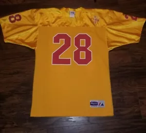 FSU Florida State #28 Blank Football Jersey Majestic Gold Maroon USA 90s L Vtg - Picture 1 of 8