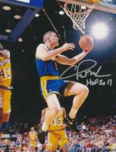 CHRIS MULLIN  GOLDEN STATE WARRIORS  HOF 2011  ACTION SIGNED 8x10 - Picture 1 of 1