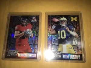 2015 draft universitario Tom Brady Rob Gronkowski vitral mejor dúo en fútbol - Imagen 1 de 2