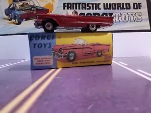 Corgi #215S - Ford Thunderbird Open Sports Car With Reproduction Box - Picture 1 of 8