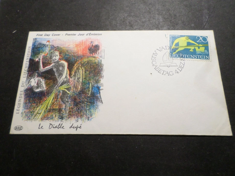 LIECHTENSTEIN, FDC 1ST DAY LEGENDS, THE DEVIL DUPED - Image 1 of 1