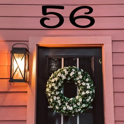 14  Inch Floating  House Number, Mailbox Door  Numbers Sign, Mid century HDPE - Image 1 of 4