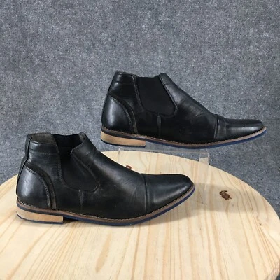 Ciervos Ciervos Botas Para Hombres 13 M Argos Puntera Chelsea Botín Negro Imitación Cuero Foto 1 de 4