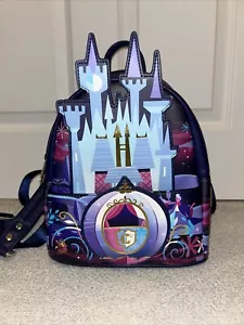 Cinderella Castle Leather Loungefly Backpack Disney World Disney Parks Bag - Picture 1 of 12