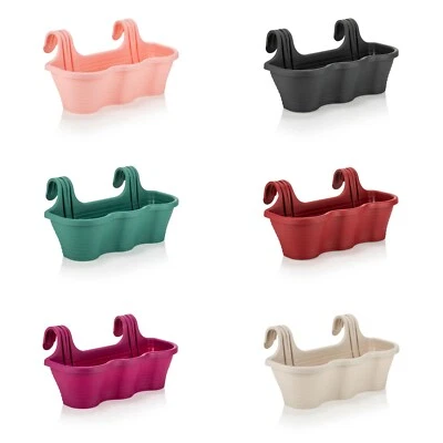 Large Hanging Planter Plant Pots Trough Garden Fence Balcony Railing Flower Pot