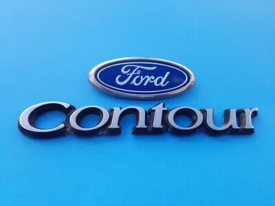 95 96 97 98 99 00 FORD CONTOUR EMBLEMA TRASERO LOGOTIPO INSIGNIA SÍMBOLO USADO CONJUNTO OEM (1998) Foto 1 de 3