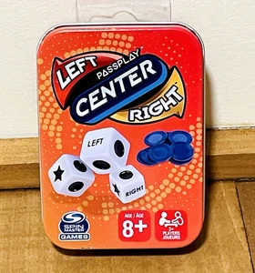 Left Center Right LCR Dice Family Game Tokens Spin Master NEW - Picture 1 of 5