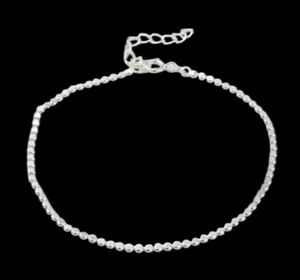 Sterling Silver Disc Bracelet Mini 1.7mm Discs 17cm+2.5cm Extender 925 Stamp New - Picture 1 of 3