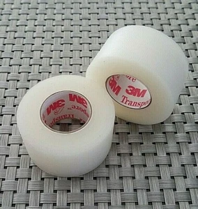 2 Rollos - Cinta Quirúrgica 3M 1" TRANSPORE Hipoalergénica Transparente Sin Látex  - Imagen 1 de 2