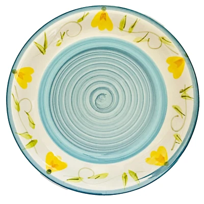 4 PLATOS DE CENA / GIBSON Todos los días azul blanco amarillo flores hojas enredaderas Foto 1 de 4