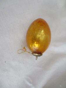 ¿Bola vintage? Árbol de Navidad Adorno Vidrio Ámbar Amarillo 4" Crujiente Pesado - Imagen 1 de 4