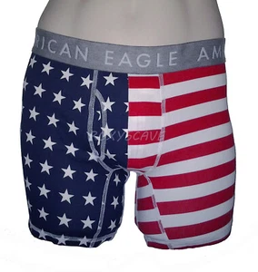 NWT AMERICAN EAGLE OUTFITTERS MEN'S 6" STARS AND STRIPES TRUNK USA BOXER BRIEFS - Picture 1 of 1