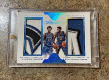 Karl-Anthony Towns RC Rookie Andrew Wiggins  Patch Panini Flawless Dual Diamond