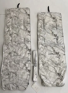 Custom Seat liner Uppababy Vista Stroller Rumble seat Marble Chambray Set Of 2 - Picture 1 of 8
