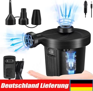 Elektrische Luftpumpe Luftmatratze 12/240V Pumpe Luftbett Schlauchboot Pool Pump - Bild 1 von 16