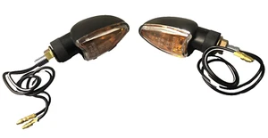 Blinker Mini Arrow Motorrad für Enduro Roller 12V 21W M8 Gewinde klares Glas NEU - Bild 1 von 2