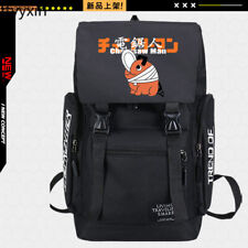 Chainsaw Man Anime Pochita Backpack Student School Bag Black Travel Bag #C2