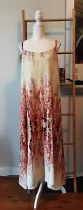 Alannah Hill Cream Silk + Flowers Maxi Dress Sz 16 - Picture 1 of 8