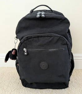 Kipling Seoul Go Laptop Backpack Black Extra Large (17x13x8in) w/Monkey Keychain - Picture 1 of 14