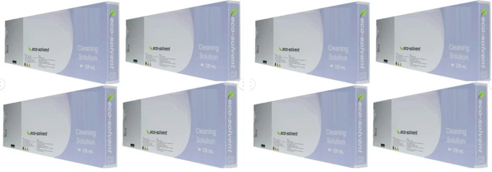 8 x COMPATIBLE ROLAND ECO SOL MAX 2 ECO SOLVENT CLEANING CARTRIDGES 220ML (ESL4) - Image 1 of 1