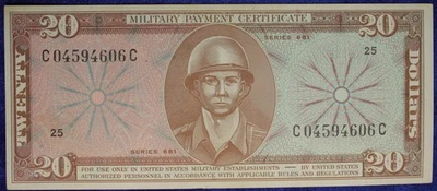 EUA MPC 20 dólares série 681 muito bom estado (6004) - Imagem 1 de 2