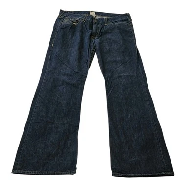 True Religion Billy Jeans Mens 42 Blue Relaxed Bootcut Cotton Y2K Made In USA - Image 1 of 4
