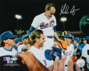 Foto de celebración autografiada por Nolan Ryan TX Rangers 8x10 - AIV Holo/Ryan Holo *S - Imagen 1 de 7
