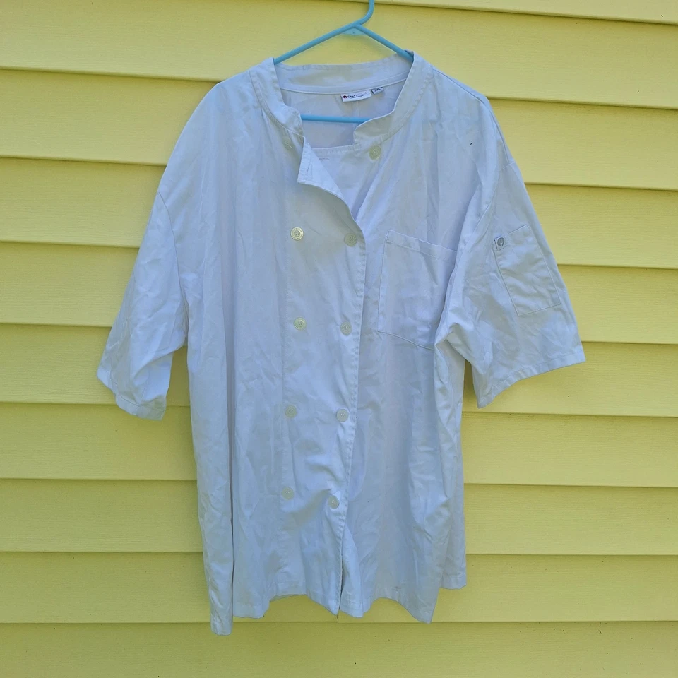 Chef Works Mens 3XL Short Sleeve Button Up Shirt Uniform Cooking Work Business  - Image 1 of 4