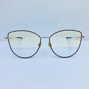 New Authentic Tom Ford 5667-B Eyeglasses TF 5667-B C. 005 Black & Gold 55-15mm - Foto 1 di 16