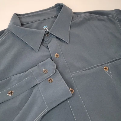 Kuhl Shirt Mens Large Dark Gray Renegade Tufflex Button Up - Image 1 of 4