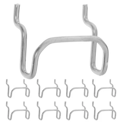  10pcs Stainless Steel Pegboard Hook For Holding Storage Bin Heavy Duty Metal - Image 1 of 4