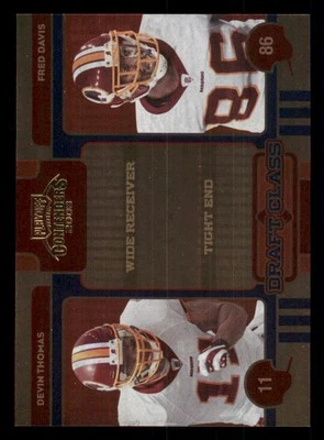 2008 Playoff Contenders Draft Class #34 Devin Thomas/Fred Davis /500 - Image 1 of 2