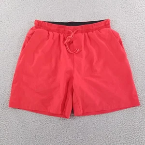 Bañador Lululemon Para Hombre Mediano Rojo Piscina Pantalones Cortos 7" Forrado Rendimiento Salvavidas - Imagen 1 de 17