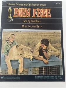 JOHN BARRY Born Free spartito musicale 1966 Elsa Lioness canzone Fredric Bayco voce - Foto 1 di 5