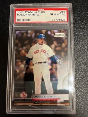 2002 Stadium Club #40, Manny Ramirez, Red Sox, PSA 10 POP 1 - Image 1 of 2